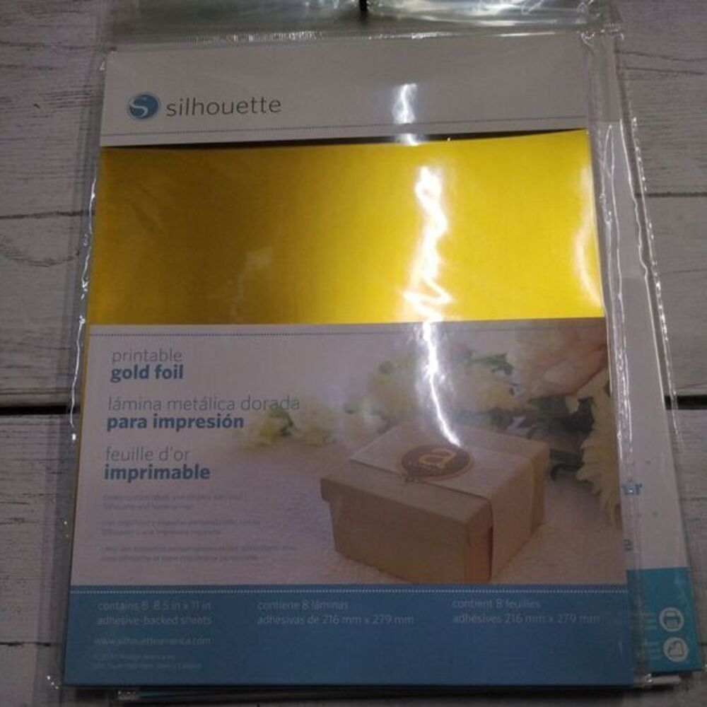 Silhouette 5 Pack Bundle Printable Gold Foil, Heat Transfer,‎ Vinyl, Holographic